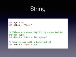 Quick swift tour | PDF