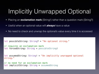 Quick swift tour | PDF