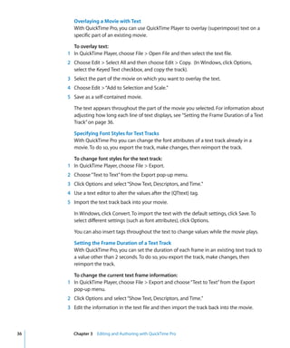 Quick Time7 User Guide