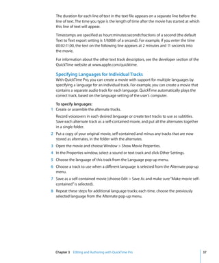 Quick Time7 User Guide