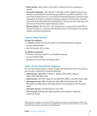 Quick Time7 User Guide