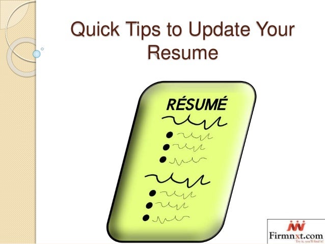 update resume