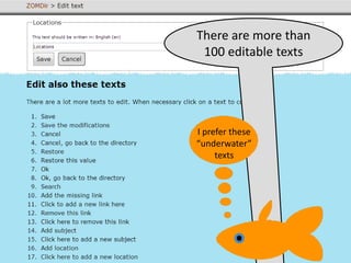 There are more than
100 editable texts
I prefer these
“underwater”
texts
 