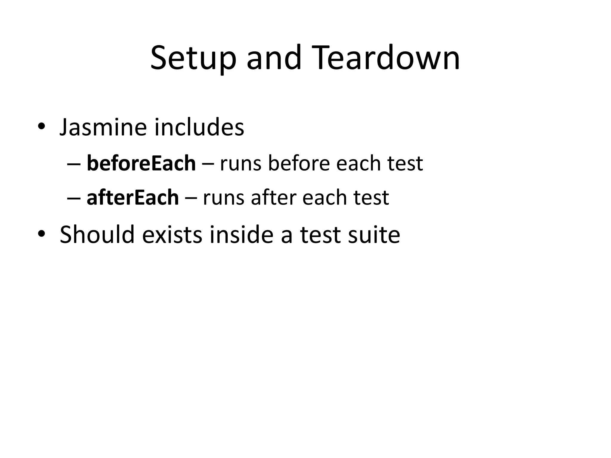 Quick tour to front end unit testing using jasmine | PPT