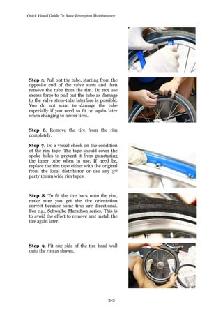 Quick visual guide to basic brompton maintenance | PDF