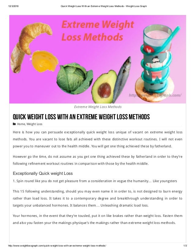 extreme weight loss methods