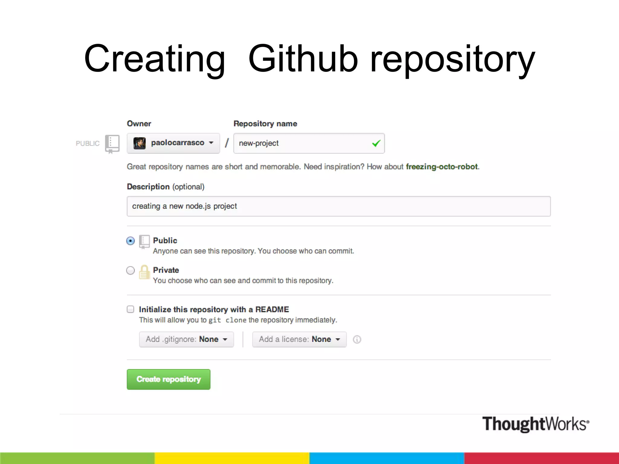 Creating Github repository
