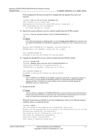 Quidway s2700/s3700/s5700/s6700 v100 r006c00spc800 upgrade guide | PDF