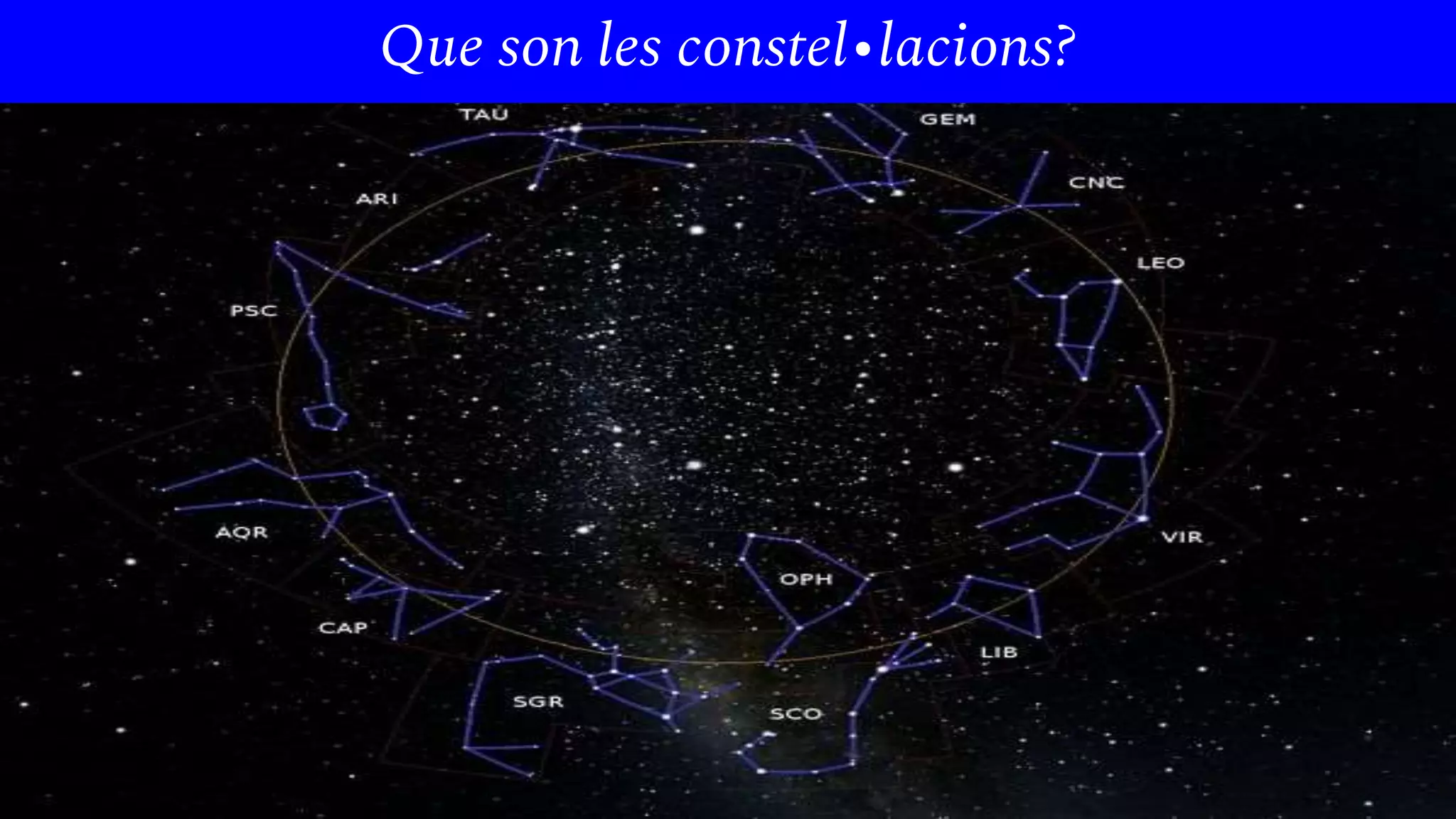 Que son les constel•lacions?