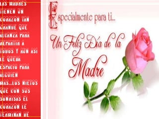 LAS MADRES TIENEN UN CORAZÓN TAN GRANDE QUE ALCANZA PARA REPARTIR A TODOS Y AUN ASÍ LE QUEDA ESPACIO PARA ALGUIEN MAS...LOS NIETOS QUE CON SUS SONRISAS EL CORAZÓN LE TERMINAN DE ROBAR