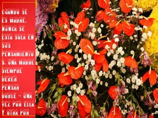 Cuando se es madre, nunca se está sola en sus pensamientos. Una madre siempre deber pensar doble - una vez por ella y otra por su hijo.