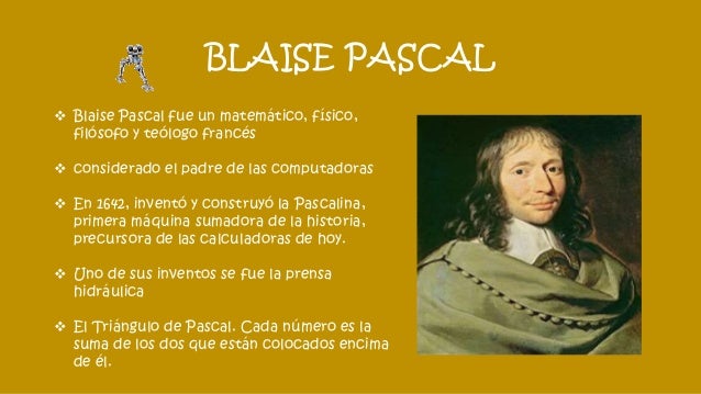 Resultado de imagen de quien es Blaise Pascal