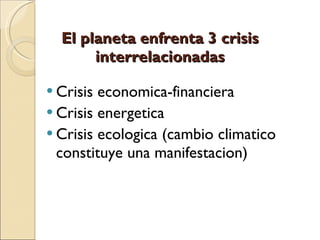 Quién nos alimentara en un planeta en crisis?