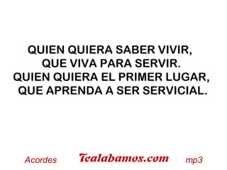 Quien quiera saber vivir, | PPS