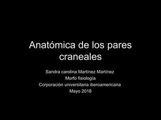 Función y localización
Anatómica de los pares
craneales
Sandra carolina Martínez Martínez
Morfo fisiología
Corporación universitaria iberoamericana
Mayo 2018
 