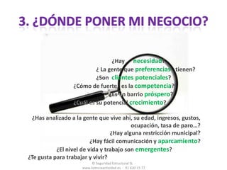 2. ¿Cuánto dinero necesito?© Seguridad Estructural SL  ·   www.licenciaactividad.es  ·  91 630 15 77