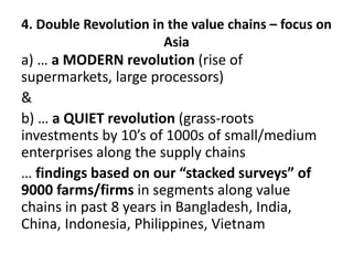 Quiet revolution in agrifood value chains: Asia with comparisons to Africa 
