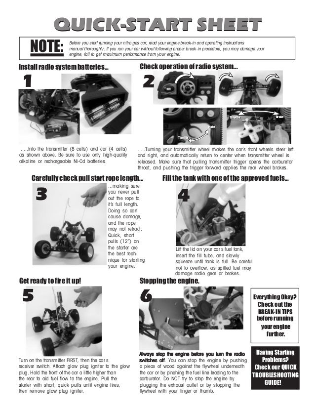 starting a nitro rc car