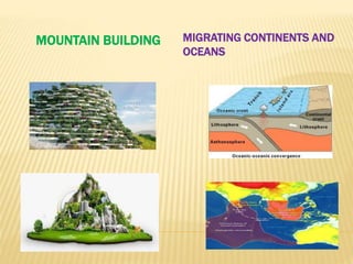 MOUNTAIN BUILDING MIGRATING CONTINENTS AND
OCEANS
 