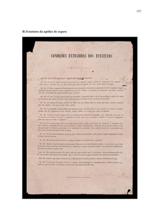 197




B) Estatutos da apólice de seguro
 