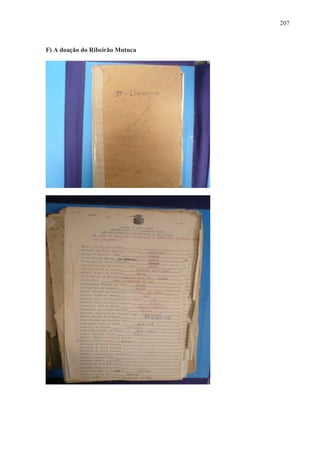 207



F) A doação do Ribeirão Mutuca
 