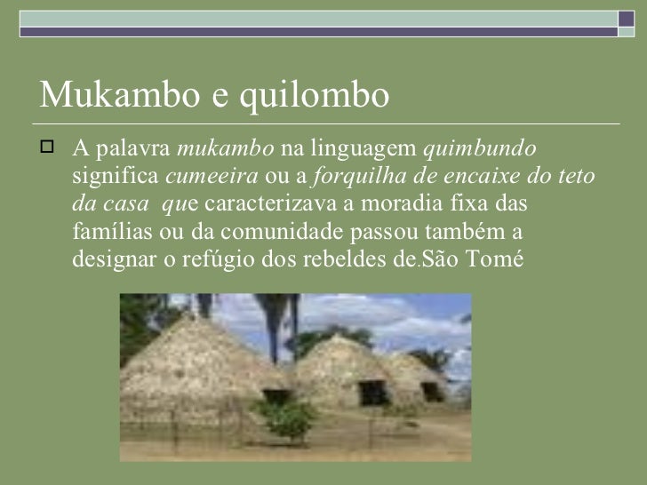 Aula Quilombos no Brasil - Prof. Elsa Avancini