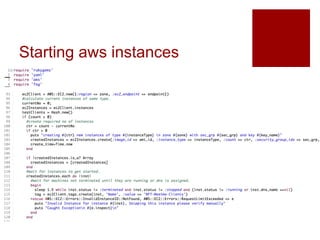 Starting aws instances
 