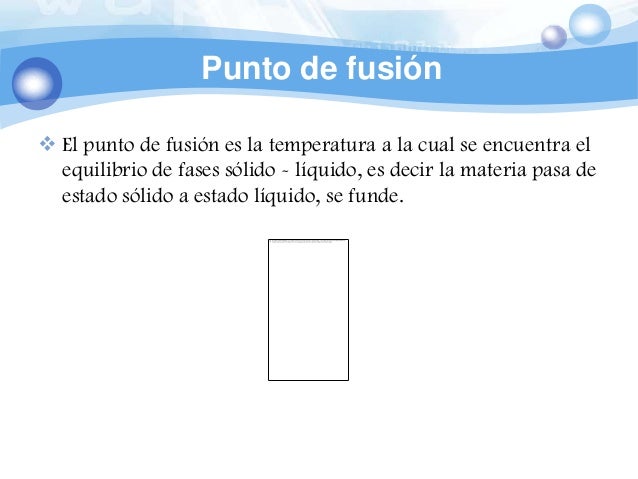 punto de fusion