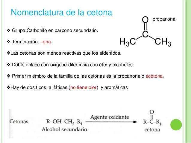 Resultado de imagen de CETONAS QUIMICA