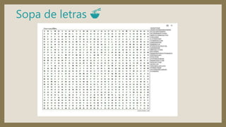 Sopa de letras 🍜
 