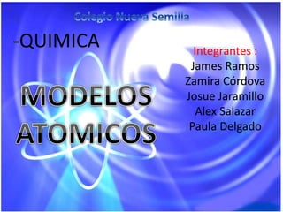 Integrantes :
James Ramos
Zamira Córdova
Josue Jaramillo
Alex Salazar
Paula Delgado
-QUIMICA
 