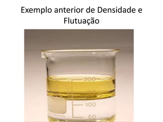 Exemplo anterior de Densidade e
          Flutuação
 
