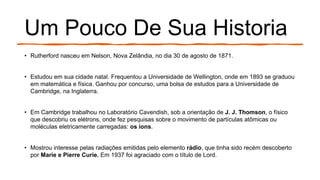Nova Rutherford Trabalho sobre Ernest Rutherford Modelo atômico | PPTX