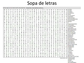 Sopa de letras
 
