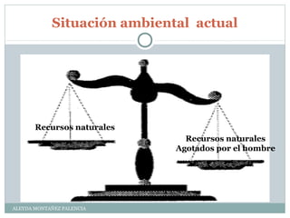 Situación ambiental actual
ALEYDA MONTAÑEZ PALENCIA
Recursos naturales
Recursos naturales
Agotados por el hombre
 