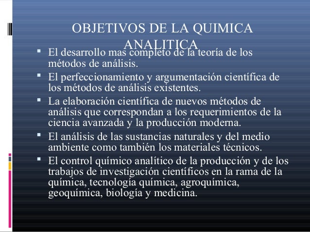 Cual Es El Objetivo De La Quimica