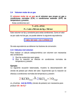 Quimica estequiometría | PDF