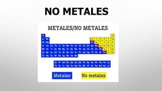NO METALES
 