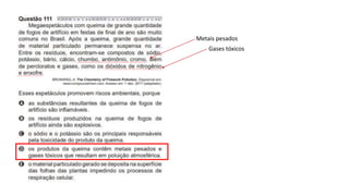 Metais pesados
Gases tóxicos
 