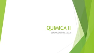 QUIMICA II
COMPOSICION DEL SUELO

 