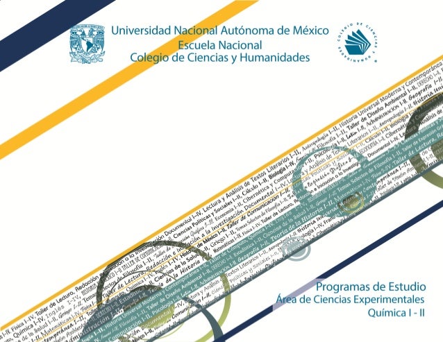 escuela nacional colegio de ciencias y humanidades programas de estudio rea de ciencias experimentales qumica i