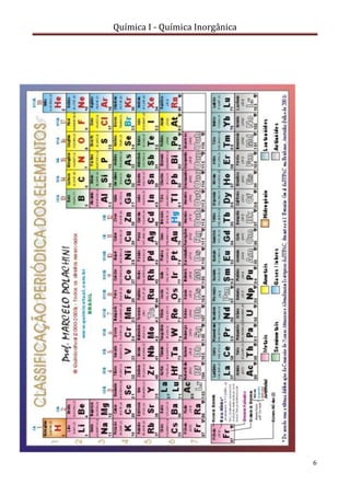 Química I - Química Inorgânica
6
 