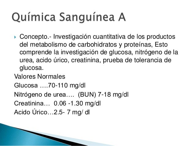 Quimica sanguinea Quimica sanguinea