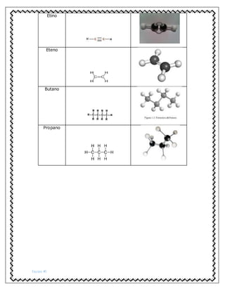 Equipo #5
Etino
Eteno
Butano
Propano
 