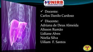  Docente: 
Carlos Danilo Cardoso 
 Discente: 
Adriana de Deus Almeida 
Alisson Rumão 
Lidiane Alves 
Nóelia Silva 
Uiliam F. Santos 
 