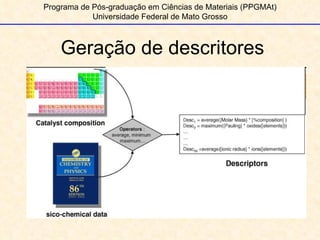 Geração de descritores Programa de Pós-graduação em Ciências de Materiais (PPGMAt) Universidade Federal de Mato Grosso 