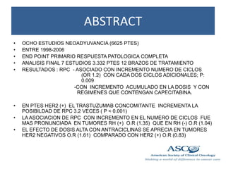 Quimioterapia neoadyuvante en cancer de mama | PPTX