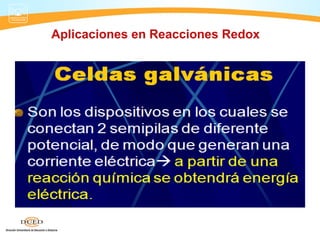 Aplicaciones en Reacciones Redox
 