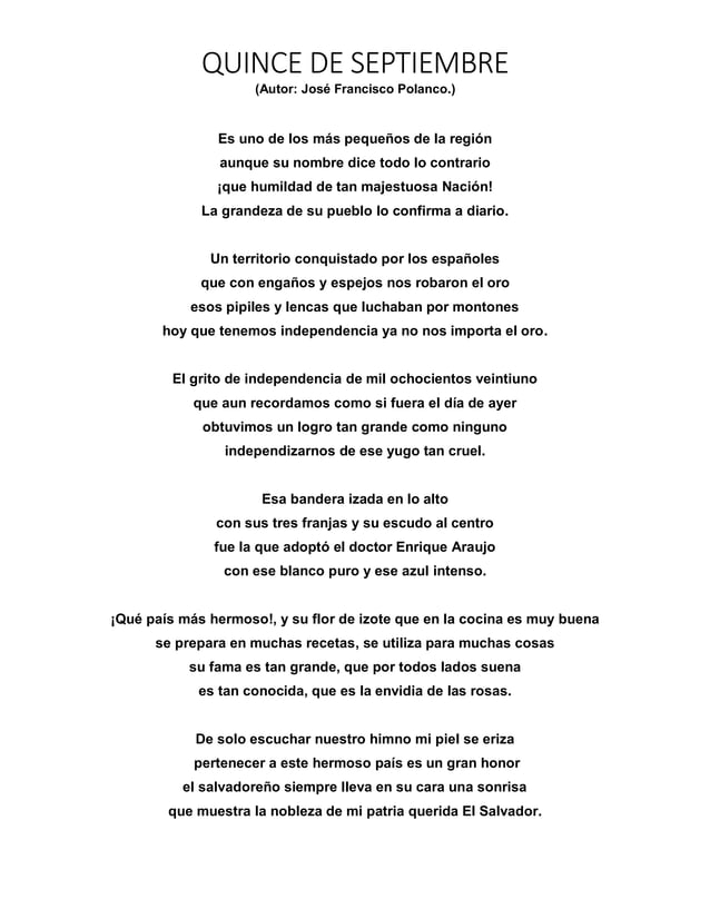 Quince de septiembre(Poema) PDF Quince de septiembre(Poema) PDF