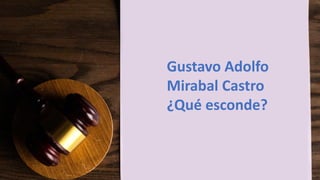 Gustavo Adolfo
Mirabal Castro
¿Qué esconde?
 